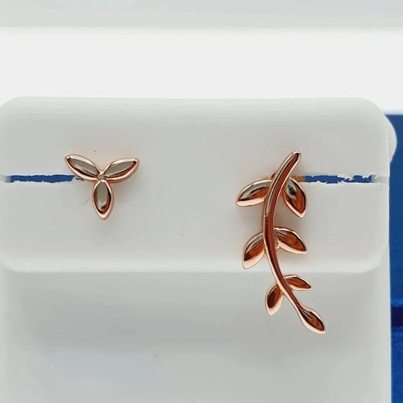 "14K Rose Gold Plated 925 Sterling Silver Earrings for Women/Girls, US44015 - Picture 3 of 11